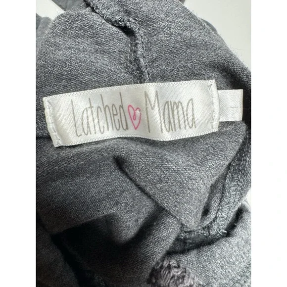 2 Latched Mama Purple Cowl Neck And Hooded Gray Sweatshirt size Large - Picture 2 of 15